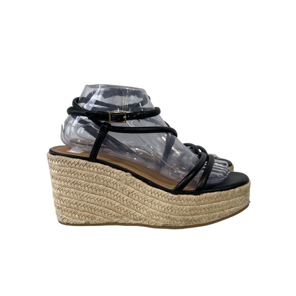 Asos Design Tulip Tubular Platform Sandals Womens 6 Open Toe Strappy Wide Fit - Picture 3 of 10